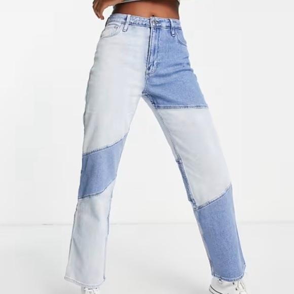 Hollister Denim - Hollister Ultra High-Rise Dad Jean wide leg Y2K patchwork 27/31 5R